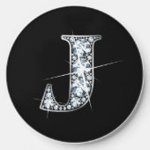 J Faux-"Diamond Bling" Wireless Charger (Front)