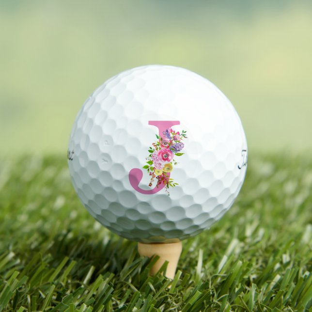 J Floral Golf Balls (Insitu Tee)