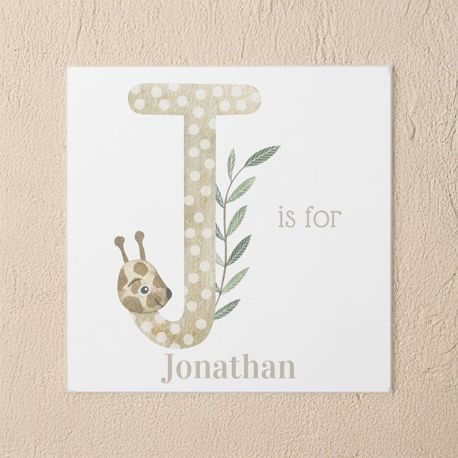 J is for Custom Name Animal Letter Art (Creator Uploaded)