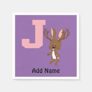 J is for Jackalope Paper Napkins