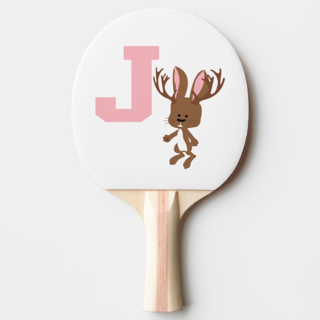 J is for Jackalope Ping-Pong Paddle (Front)