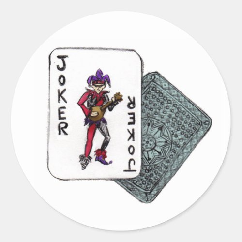 J is for Joker Classic Round Sticker