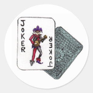 J is for Joker Classic Round Sticker