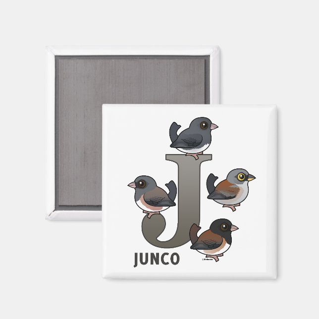 J is for Junco Magnet (Front/Back)