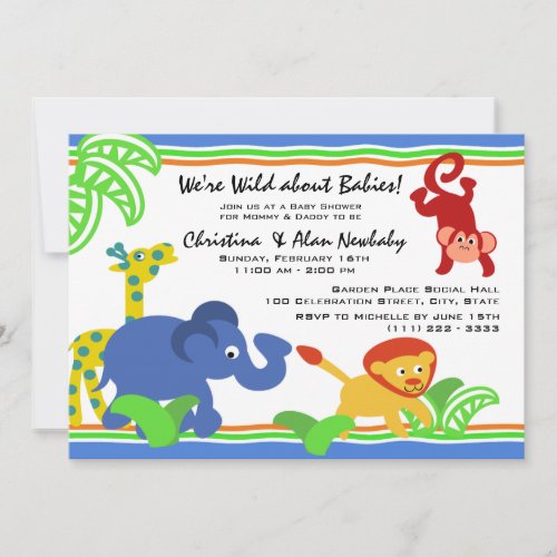 J is for Jungle Baby Shower Invites