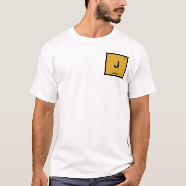 J - Jason Argonauts Chemistry Periodic Table Greek T-Shirt (Front)