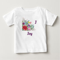 J Joy Personalize Letter Name, Rose Flowers