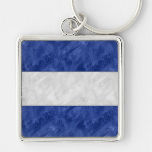 J Juliet Watercolor Nautical Signal Maritime Flag Keychain