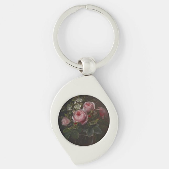 J.L. Jensen - Roses and Tree Anemones in a ... Keychain (Front)