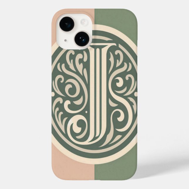 J Letter Custom iPhone Case – Stylish Initial Desi (Back)