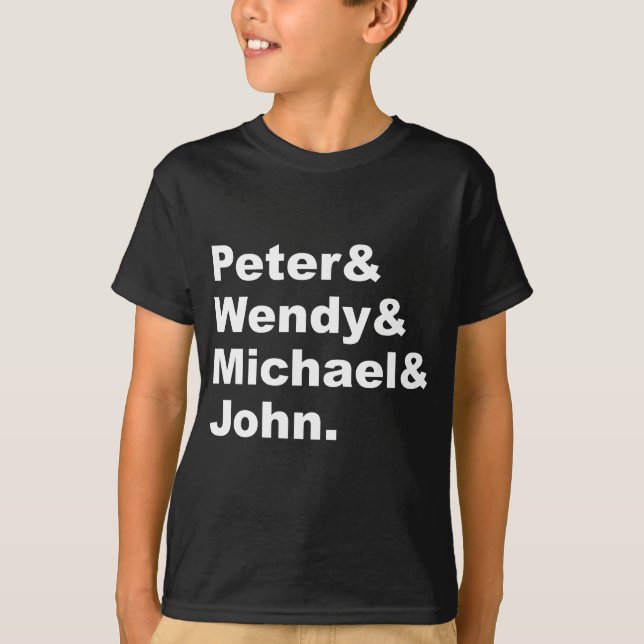 J.M. Barrie's Peter Pan | Peter Wendy Michael John T-Shirt (Front)