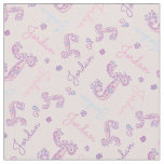 J monogram and personalized name Jorden fabric