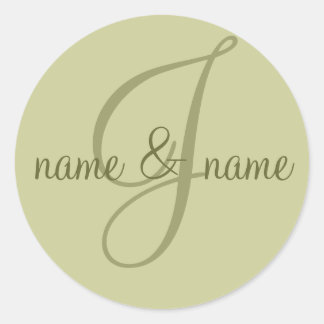 "J" monogram label - personalize name