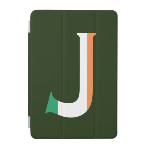 J Monogram overlaid on Irish Flag ipacn iPad Mini Cover