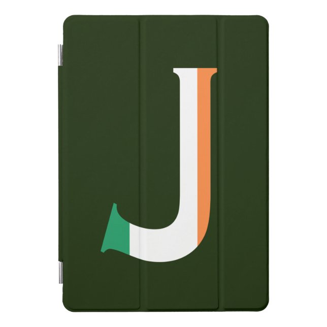 J Monogram overlaid on Irish Flag ipacnt iPad Pro Cover (Front)