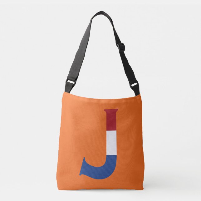 J Monogram overlaid on NLD Flag on or cbbcnt Crossbody Bag (Front)