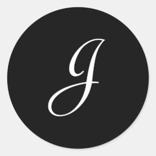 J Monogram Stickers