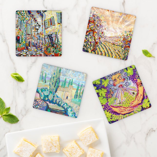 J.P. Brown Paintings Wine Coaster Set (In Situ)