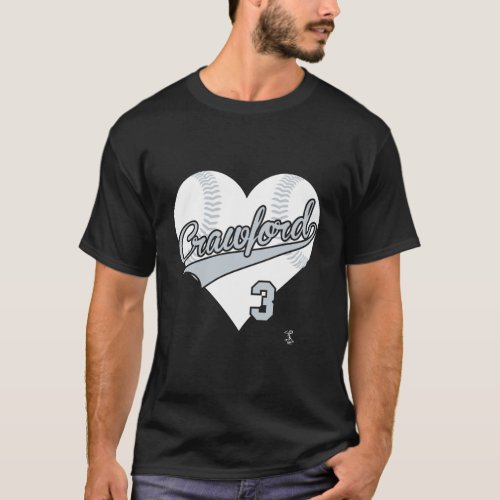 J P Crawford Baseball Heart Gameday T_Shirt
