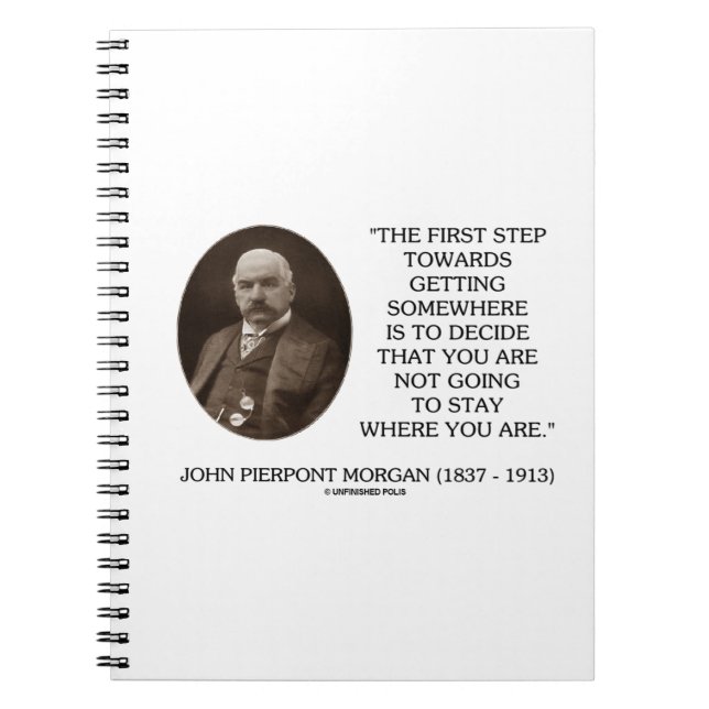 J.P. Morgan First Step Towards Getting Somewhere Notebook (Front)