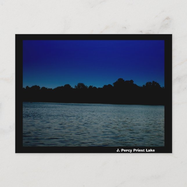 J. Percy Priest Lake at Night Postcard (Front)