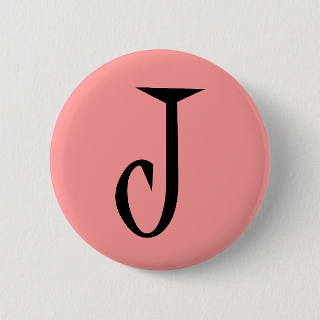 J PINBACK BUTTON (Front)