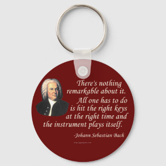 J.S. Bach on Playing Keychain