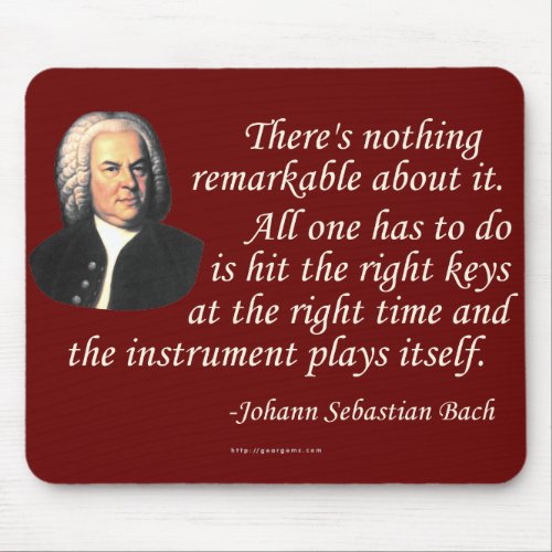 JS Bach on Playing Mouse Pad