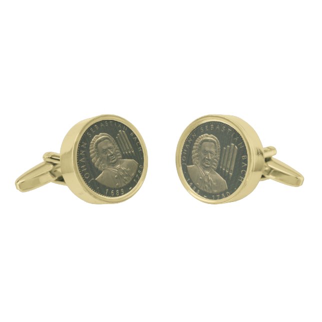 J. S. Bach Organist Commemorative  Cufflinks (Angled)