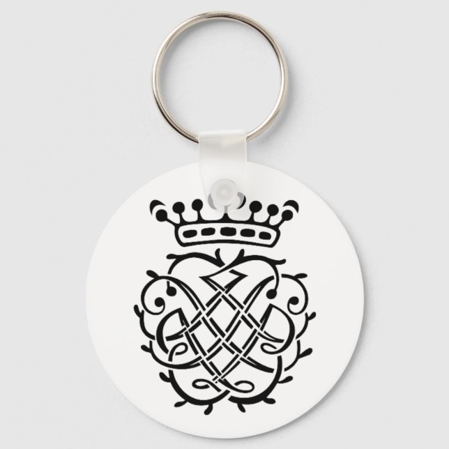 J.S. Bach seal Keychain (Front)