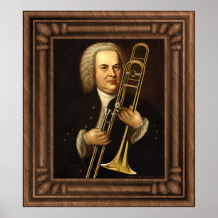 J.S. Bach with Trombone Poster