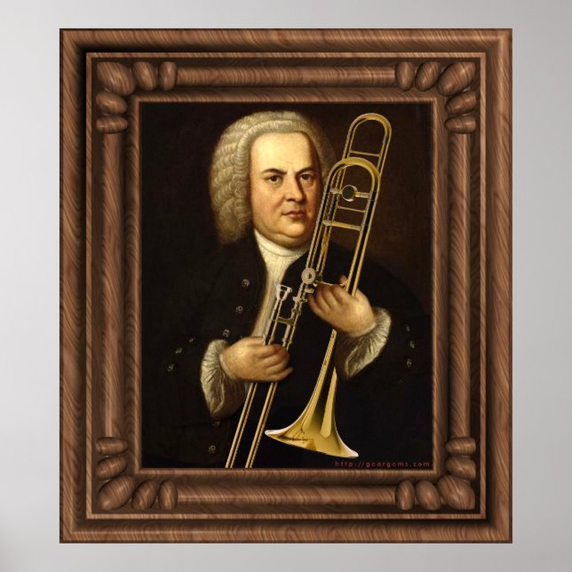 J.S. Bach with Trombone Poster (Front)