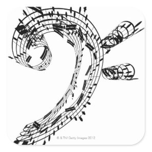 J.S.Bach's Cello Suite Square Sticker