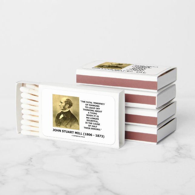 J.S. Mill Fatal Tendency Cause Half Their Errors Matchboxes (Stacked)