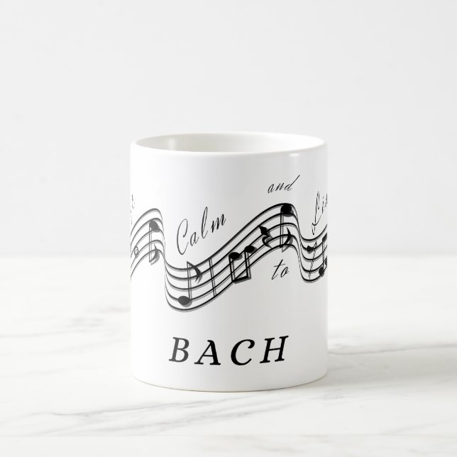 J Sebastian Bach Best Classical Music Composer Coffee Mug (Center)