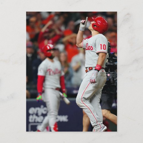 J T Realmuto  Touching Home Plate Postcard