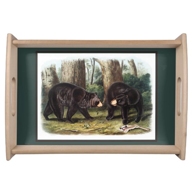 J.W. Audubon - Ursus Americanus Black Bear Serving Tray (Front)