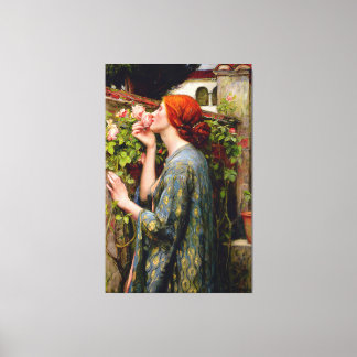  J. W. WATERHOUSE - THE SOUL OF THE ROSE - 1908 -  CANVAS PRINT