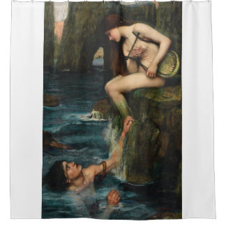 J. WATERHOUSE - THE SIREN - 1900 - Pre-Raphaelites Shower Curtain