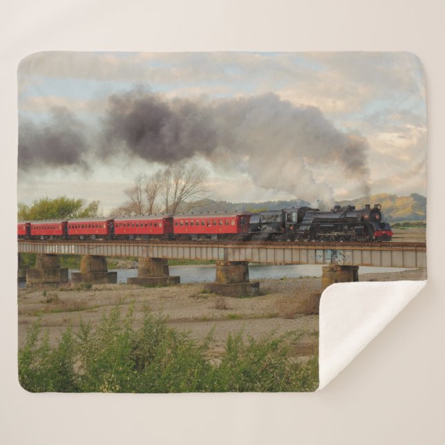 JA1271 crossing the Otaki River, NZ Sherpa Blanket (Front (Horizontal))