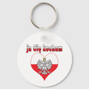 ja Cie kocham Eagle Heart Keychain