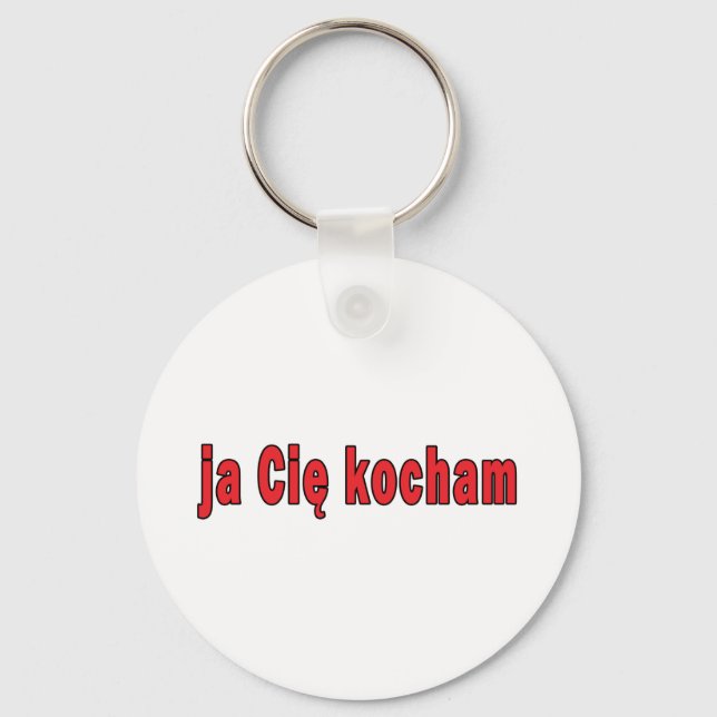 ja Cie kocham - I Love You Keychain (Front)