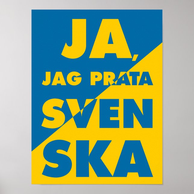 Ja, Jag Prata Svenska, Yes i speak swedish Poster (Front)