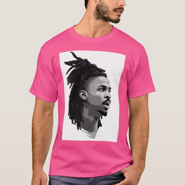 Ja Morant Art Draw T-Shirt (Front)
