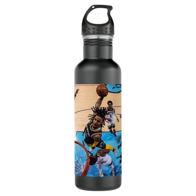 Ja Morant Best Dunk in the Playoffs Stainless Steel Water Bottle (Front)