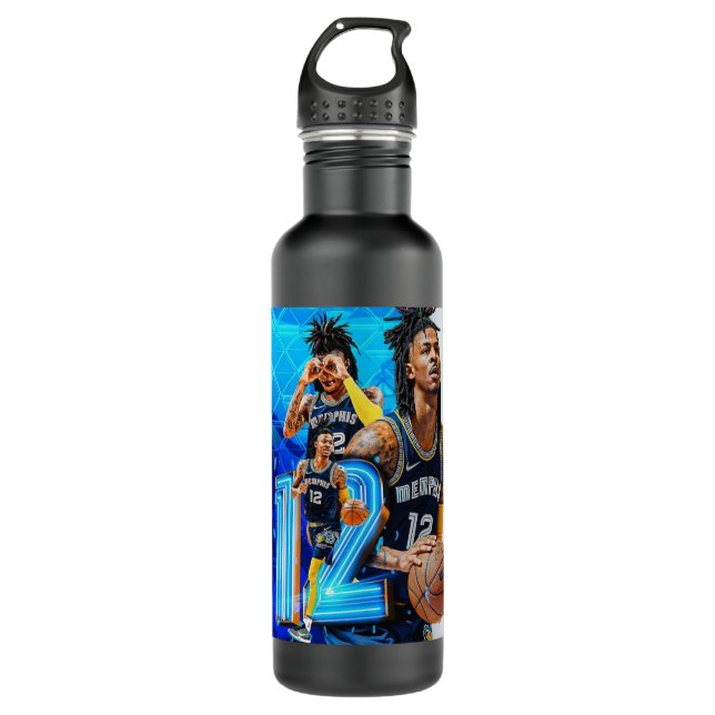 Ja Morant Dunk Poster Poster Stainless Steel Water Bottle (Front)