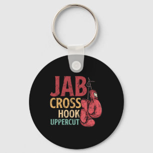 Jab Cross Hook Uppercut Boxer Work Kickboxing Girl Keychain