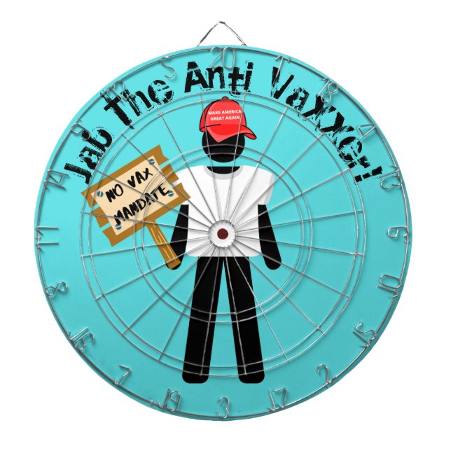 Jab The Anti-Vaxxer - The Dart Game Dart Board (Front)