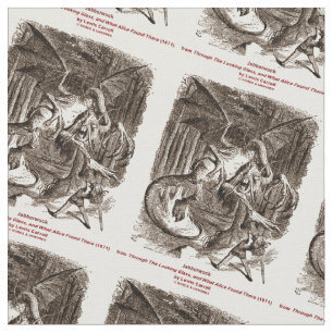 Jabberwock by Lewis Carroll Through Looking Glass Fabric