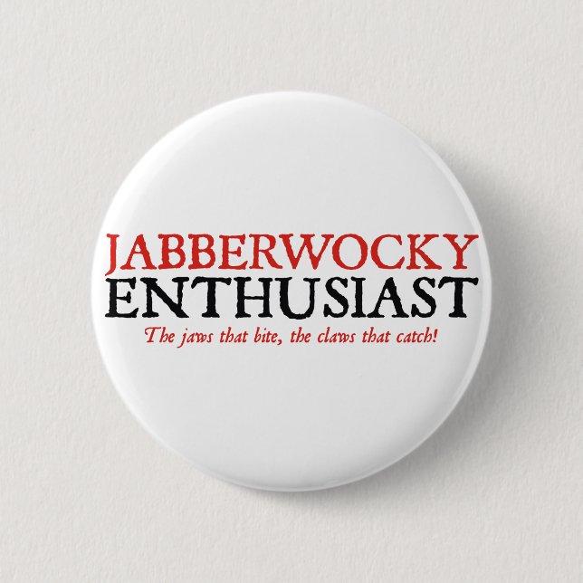 Jabberwocky Enthusiast Button (Front)